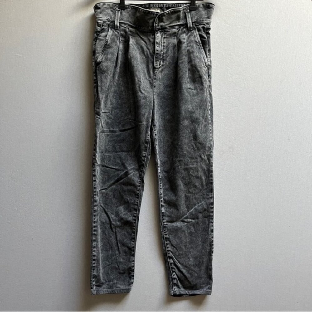 Sezane High-Rise Washed Black Jeans